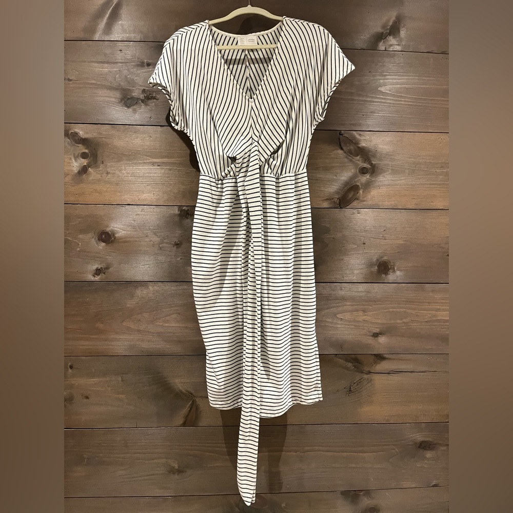 Anthropologie (Saturday Sunday) navy stripe terry dress. size S